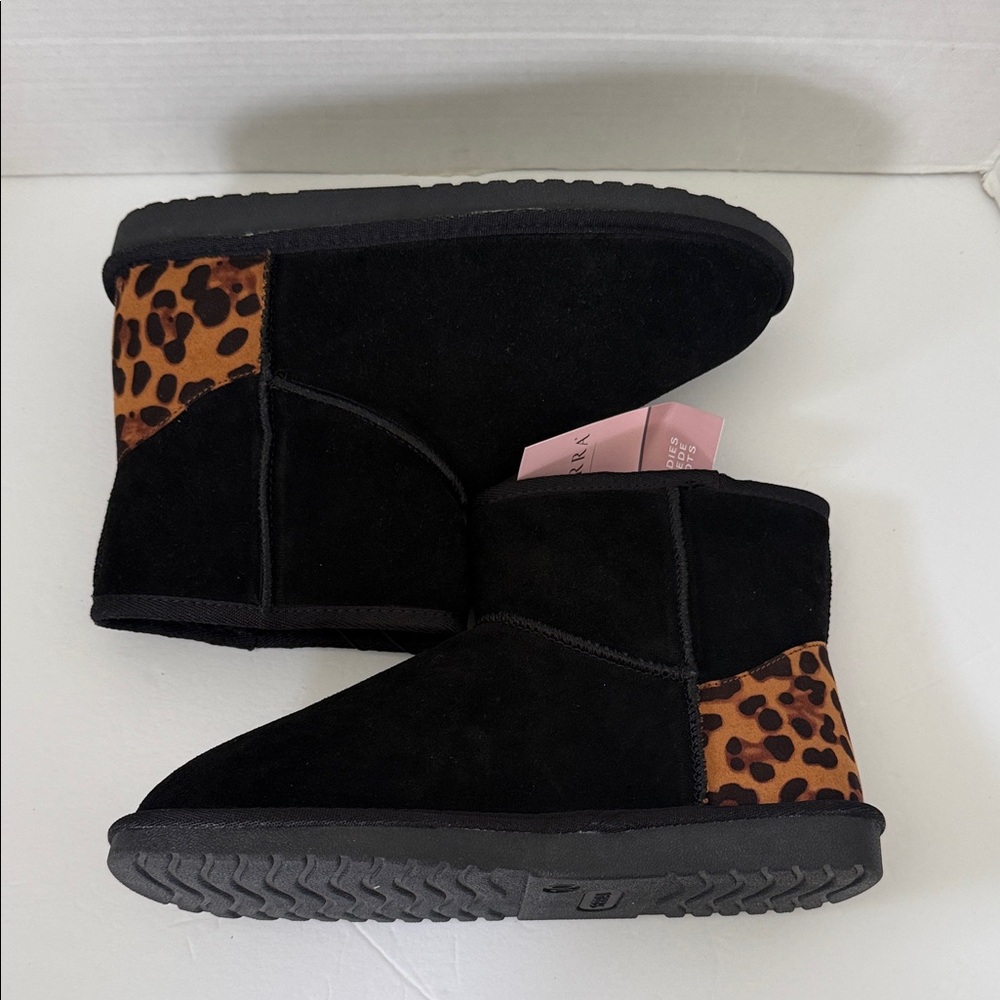 Serra Women's Black and Animal Print Winter Boots 🥳🎊🎉